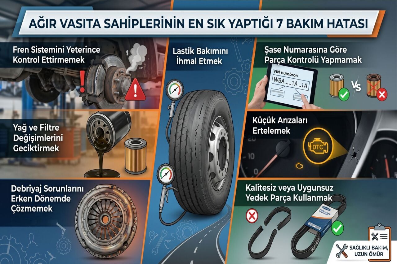 Ağır Vasıta Kullanıcılarının En Sık Yaptığı 7 Bakım Hatası