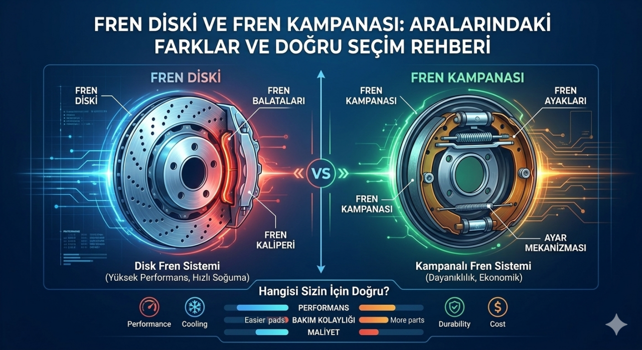 Fren Diski ve Fren Kampanası Nedir? Aralarındaki Farklar ve Doğru Seçim Rehberi