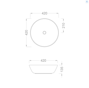 ÇANAK LAVABO - GARDENİA ALTIN BEYAZ