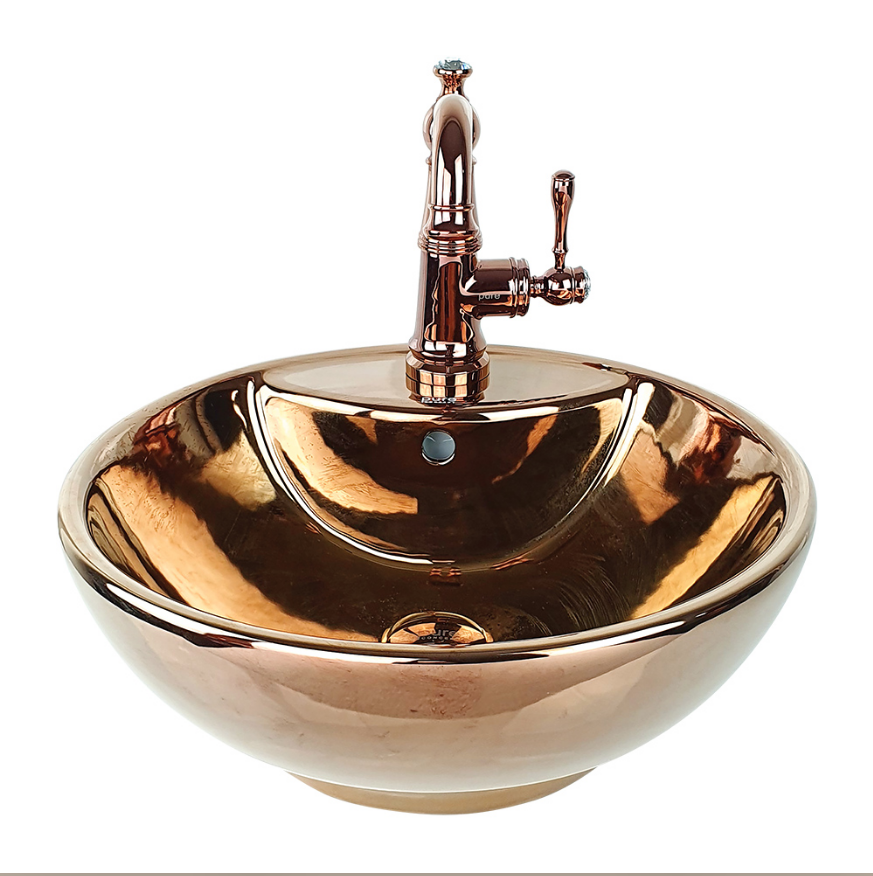 ÇANAK LAVABO - BOWL ROSE GOLD BEYAZ