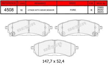 Disk Fren Balatası - Wva No: 22693/26252 - Ford - Arka | Beşer No: 4508