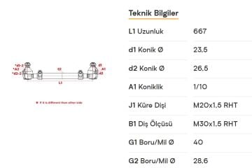 Komple Rot - Kısa Ayarlı Karsan Krb1801251P0002