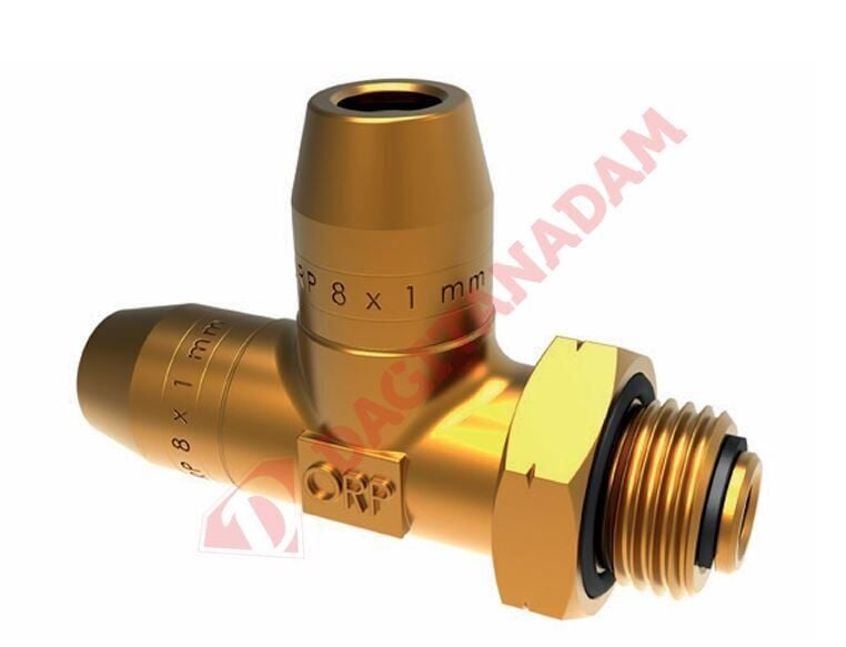 ADAPTÖRLÜ T HAREKETLİ YAN BAĞLANTI - M22X1,5  8 X 1,0