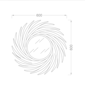 AYNA -  LİON 60 CM GÜMÜŞ