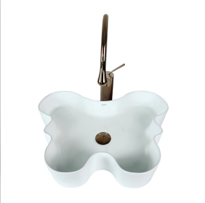 ÇANAK LAVABO - FARFALLA 55 CM DEKORATİF BEYAZ