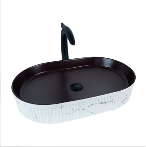 ÇANAK LAVABO - MARMO 58 CM BEYAZ BORDO TEZGAH ÜSTÜ BEYAZ