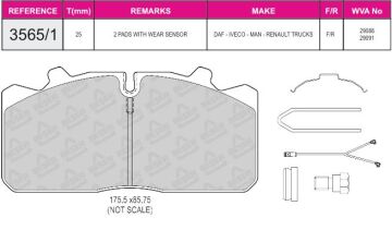 Disk Fren Balatası - Wva No: 29091/29088 - Man – Renault – Daf - Ön/Arka | Beşer No: 3565/1