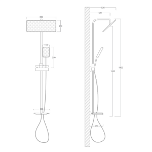 DİJİTAL TERMOSTATİK DUŞ SİSTEMİ - IDEA SİYAH
