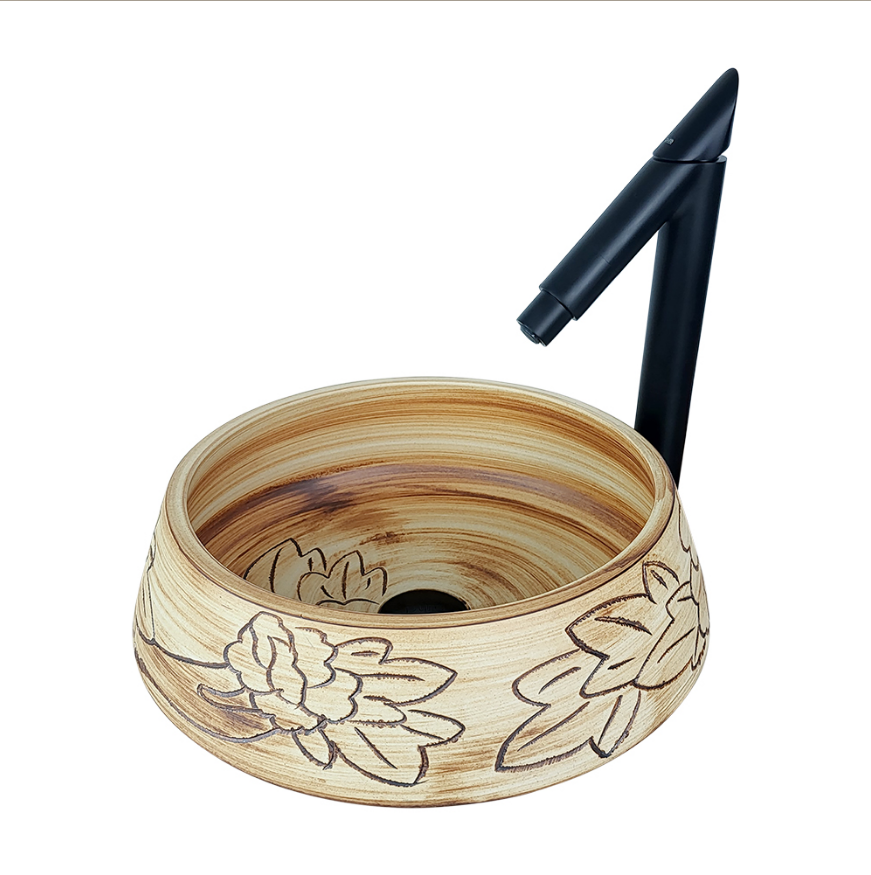 ÇANAK LAVABO - KNİDOS 42 CM DEKORATİF TEZGAH ÜSTÜ BEYAZ