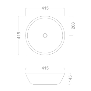 ÇANAK LAVABO - BEYAZ NYSA 42 CM DEKORATİF TEZGAH ÜSTÜ