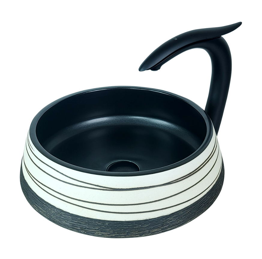 ÇANAK LAVABO - SARİSSA 42 CM DEKORATİF TEZGAH ÜSTÜ BEYAZ