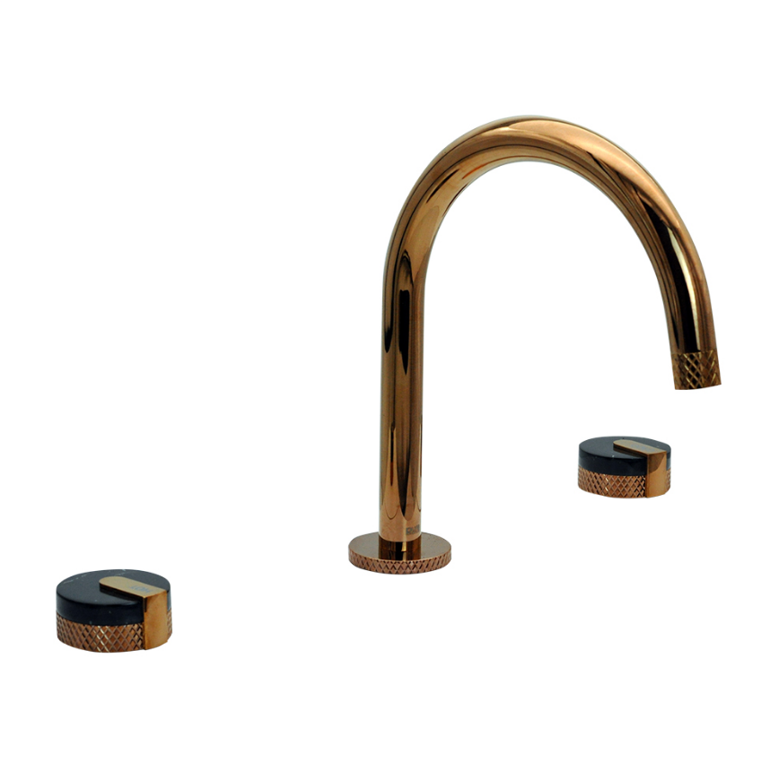 LAVABO BATARYASI - ROYCE FIRÇALANMIŞ ROSE GOLD 3 DELİKLİ