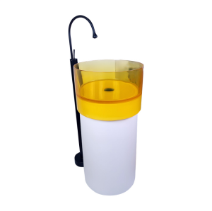 CRYSTAL ŞEFFAF SARI BEYAZ CAM MONOBLOK LAVABO