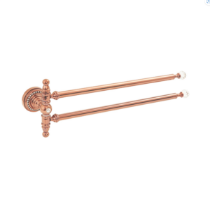 İKİLİ HAVLU BAR - 60CM CRYSTAL ROSE GOLD