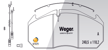 Disk Fren Balatası - Wva No: 29030/29053 - Man – Mercedes – Renault - Ön/Arka | Oem No: 8285526000 - 81508205005 - Weger