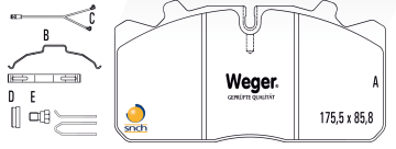 Disk Fren Balatası - Wva No: 29088 - Man – Renault – Daf - Ön/Arka | Oem No: 1906467 - 12999667 - Weger