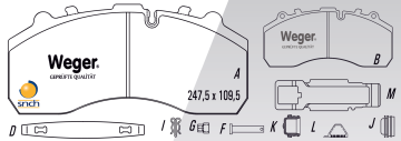 Disk Fren Balatası - Man - Mercedes - Daf - Bpw - Saf - İveco - Scania | WWA: 29087 - 980102570 | Weger