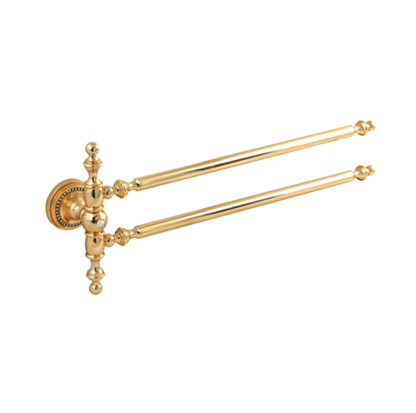 İKİLİ HAVLU BAR 60CM - CRYSTAL ALTIN