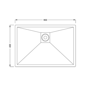 PASLANMAZ ÇELİK EVİYE - INOX 60X43 TEK GÖZ