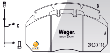 Disk Fren Balatası - Wva No: 29131/29156 - Daf – Man – Iveco - Ön/Arka | Oem No: 2996068 - 81508205072 - Weger