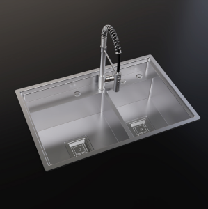 PASLANMAZ ÇELİK EVİYE - INOX 72X47 ÇİFT GÖZ