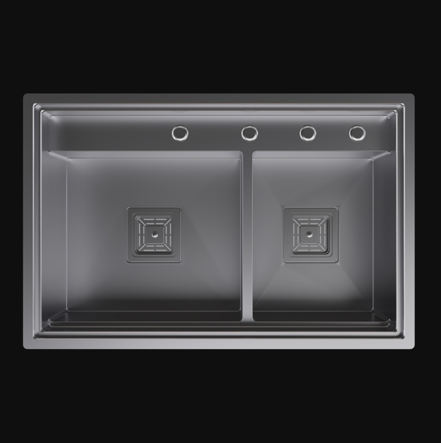 PASLANMAZ ÇELİK EVİYE - INOX 72X47 ÇİFT GÖZ