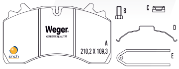 Disk Fren Balatası - Saf | WWA: 29162 - 3057008400 | Weger