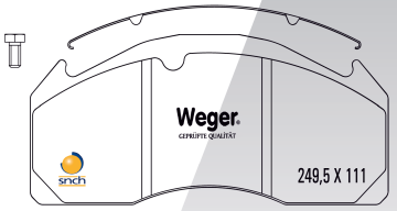 Disk Fren Balatası - Wva No: 29126/29159 - Volvo – Plaxton - Ön/Arka | Oem No: 12182192 - 1078439 - Weger