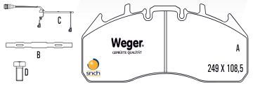 Disk Fren Balatası - Wva No: 29334/29273 - Renault – Solarıs – Volvo - Ön/Arka | Oem No: 5001864363 - Weger
