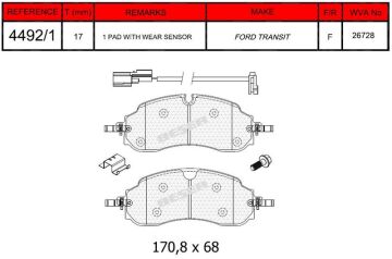 Disk Fren Balatası - Ford - Ön | Beşer No: 4492/1