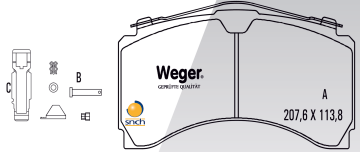 Disk Fren Balatası - Wva No: 29352/29351 - Mercedes - Arka | Oem No: 14231210 - 64201520 - Weger