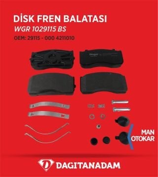 Disk Fren Balatası - Man - Otokar / WWA: 29115 - 000 4211010