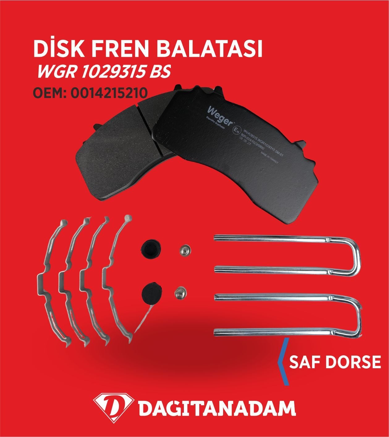 Disk Fren Balatası - Saf / WWA: 29315 - 00 14215210