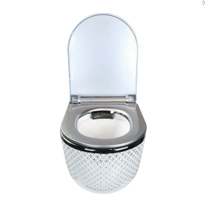 KANALSIZ ASMA KLOZET - PLATİN GEOMETRİK 53 CM