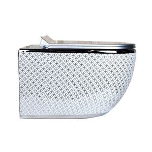 KANALSIZ ASMA KLOZET - PLATİN GEOMETRİK 53 CM