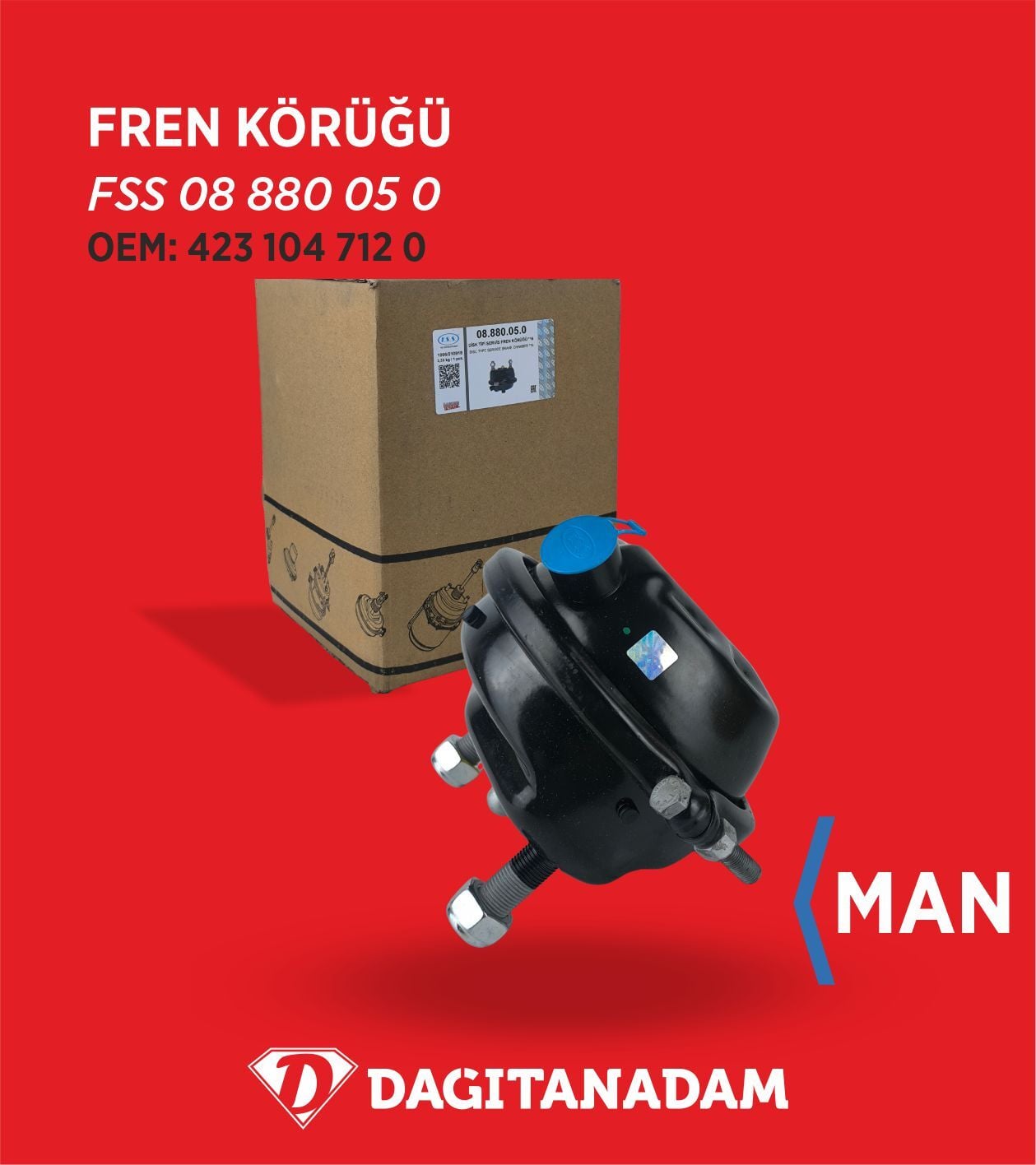 Fren Körüğü - Servis Disk Tipi T16 (16'lık) Man / Oem: 423 104 712 0