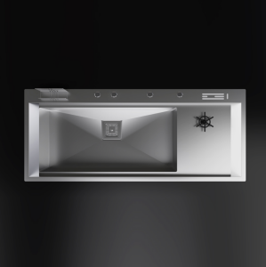 PASLANMAZ ÇELİK EVİYE - INOX 118X50 TEK GÖZ BARDAK YIKAMALI