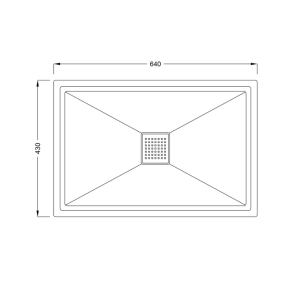 PASLANMAZ ÇELİK EVİYE - INOX 64X43 KORUMA KAPAKLI