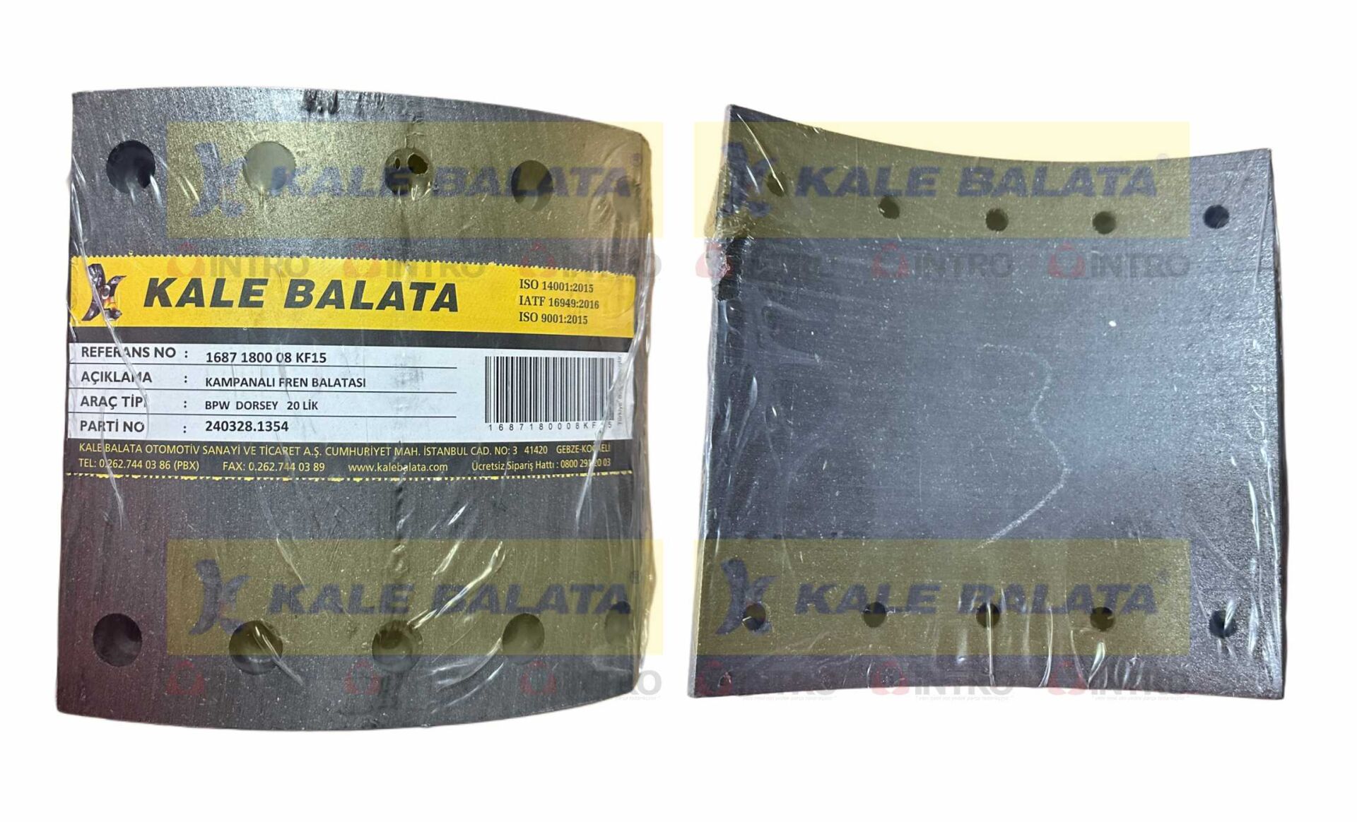 Kampana Fren Balatası - Arka Daf Freuhauf Saf (20'lik)