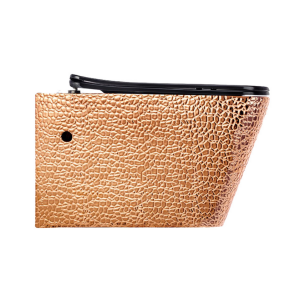 KANALSIZ ASMA KLOZET - CROCODİLE ROSE GOLD SİYAH 52 CM