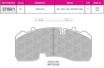Disk Fren Balatası - Eco 29165 / Mercedes Atego Çeltikli | Beşer