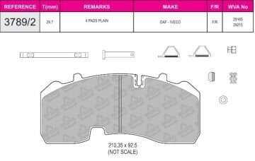 Disk Fren Balatası - Eco 29165 / Mercedes Atego Aksesuarlı Çeltikli | Beşer
