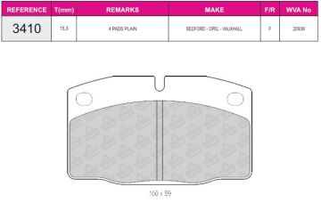 Disk Fren Balatası - Wva No: 20514/20939 - Opel - Ön | Beşer No: 3410