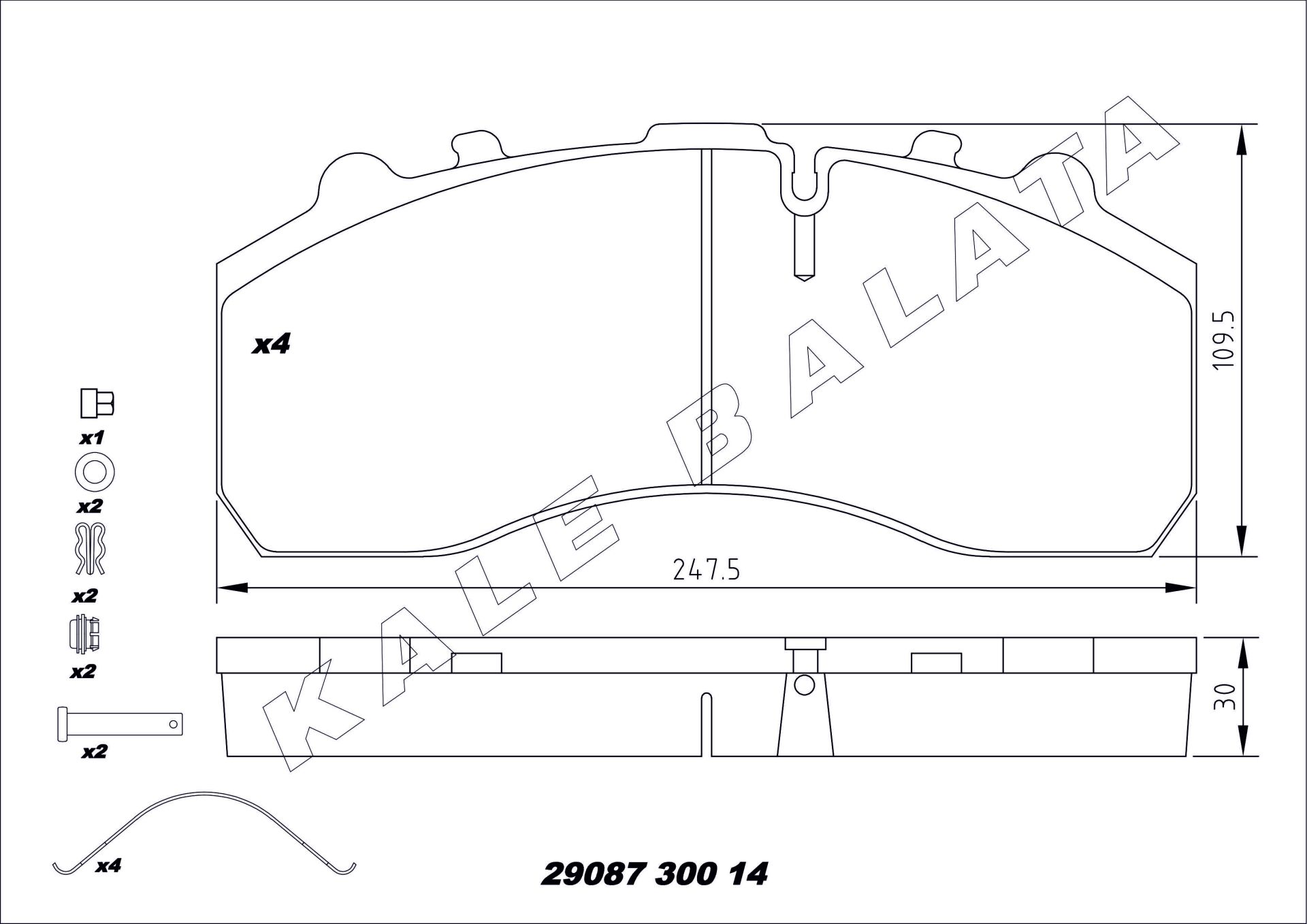 Disk Fren Balatası - Wva No: 29042/29059 - Mercedes – Scanıa – Bpw – Man - Ön/Arka | Oem No: 204552 - Kale Balata