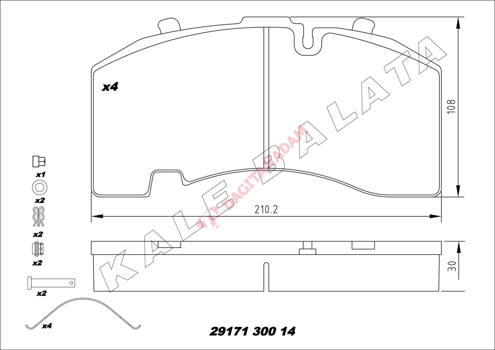 Disk Fren Balatası - Arka 29171 Bp Saf Kögel Dorse