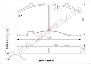 Disk Fren Balatası - Arka 29171 Bp Saf Kögel Dorse