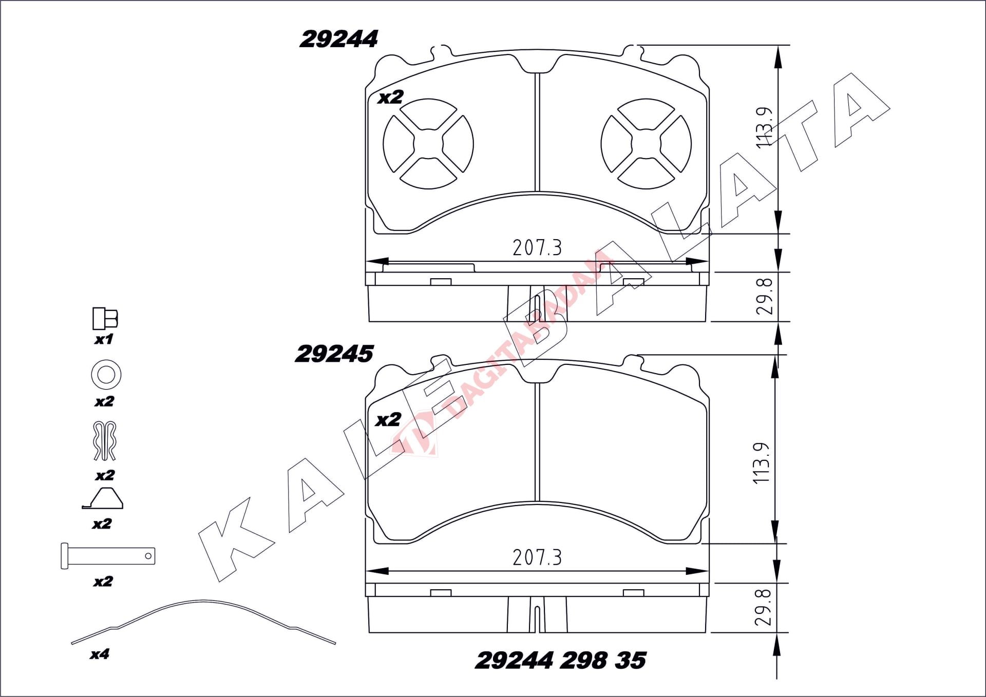 Disk Fren Balatası - Arka 29244 Mercedes Actros