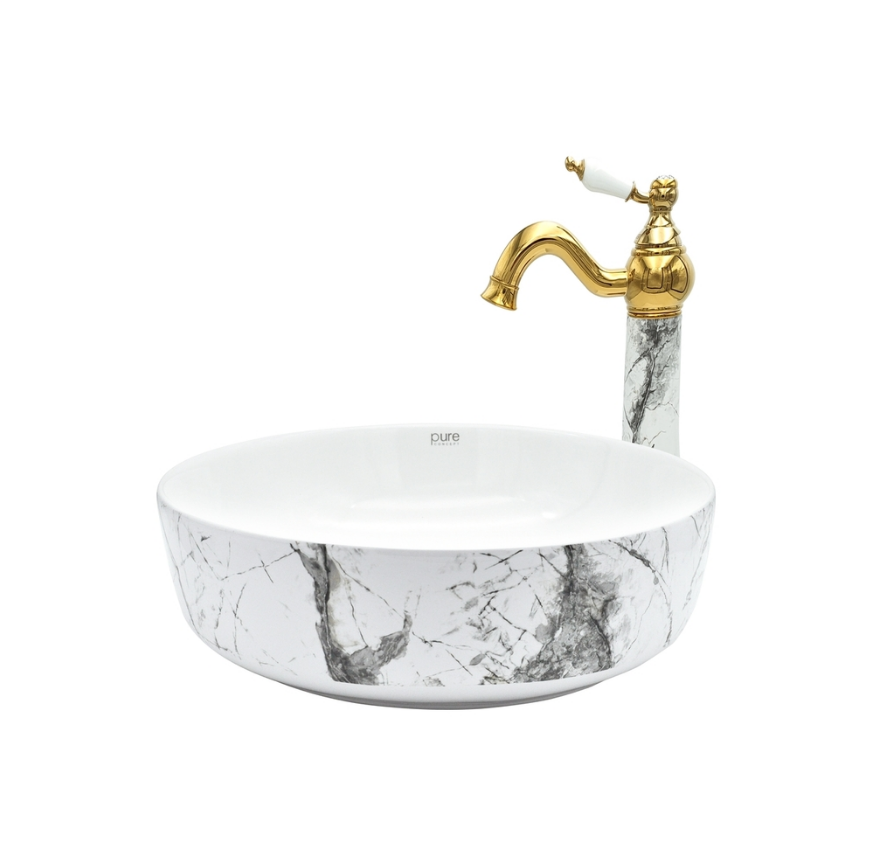 42 CM ÇANAK LAVABO - SHARP CALACATTA BEYAZ