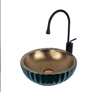 LAVABO - 40 CM YEŞİL BRONZ TEZGAH ÜSTÜ