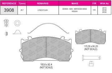 Disk Fren Balatası - Eco 29115 / Man 12180 | Beşer